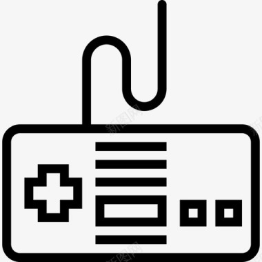 游戏控制器技术集合线性图标图标
