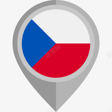 捷克共和国国旗圆形图标图标