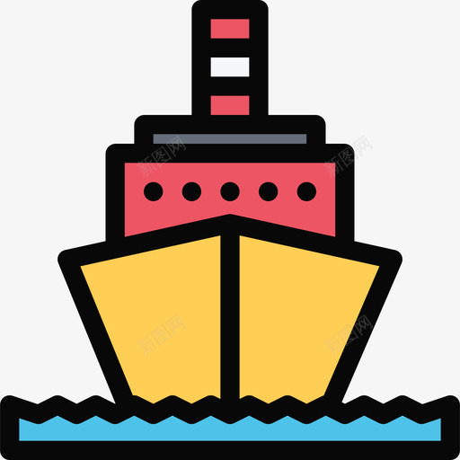 船运输7彩色图标svg_新图网 https://ixintu.com 彩色 船 运输7
