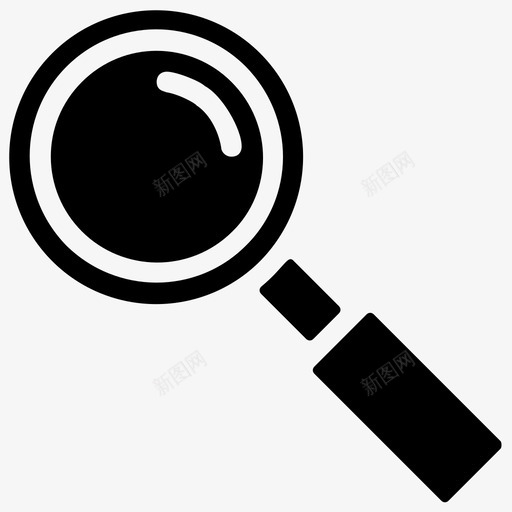 放大镜侦探镜搜索工具图标svg_新图网 https://ixintu.com 侦探镜 搜索工具 放大镜 生物危害字形图标