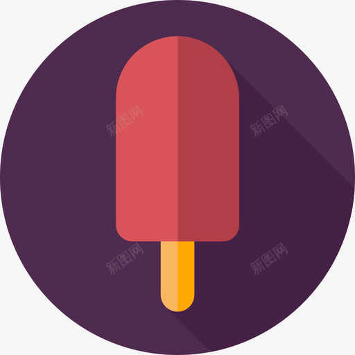 冰淇淋圆形食物扁平图标svg_新图网 https://ixintu.com 冰淇淋 圆形食物 扁平