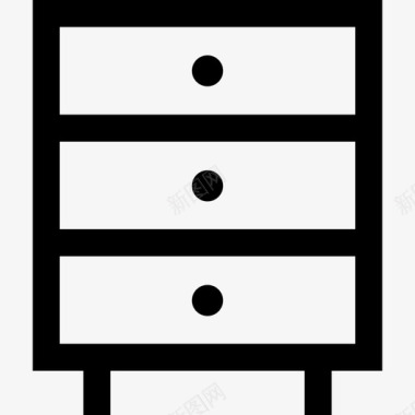 抽屉柜家具14线性图标图标