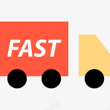 送货车购物电子商务3扁平图标图标