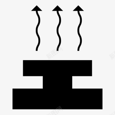 空气冷却流动图标图标