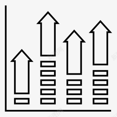 图表增长数学图标图标