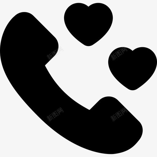 电话科技爱情和浪漫图标svg_新图网 https://ixintu.com 爱情和浪漫 电话 科技