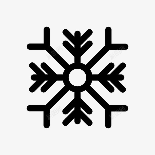 冰气候预报图标svg_新图网 https://ixintu.com 冰 天气 季节 气候 雪花 预报