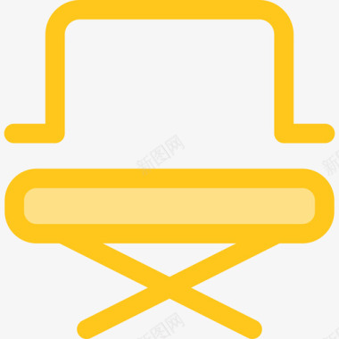 露营椅9号黄色图标图标