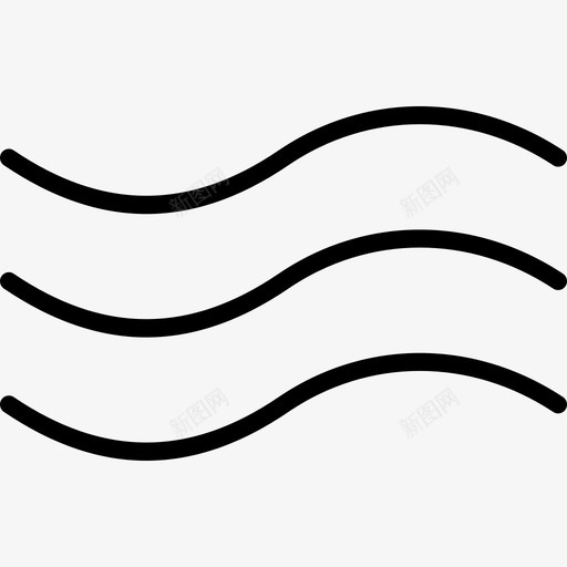 波浪天气图标集合线性svg_新图网 https://ixintu.com 天气图标集合 波浪 线性