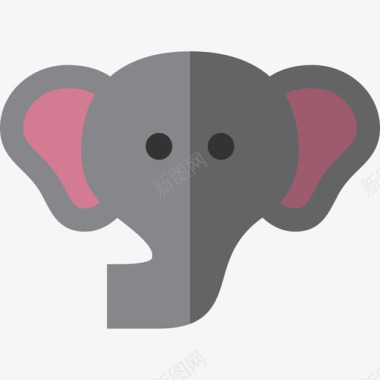 大象动物6扁平图标图标