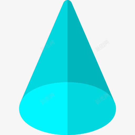 圆锥体数学符号4平面图标svg_新图网 https://ixintu.com 圆锥体 平面 数学符号4