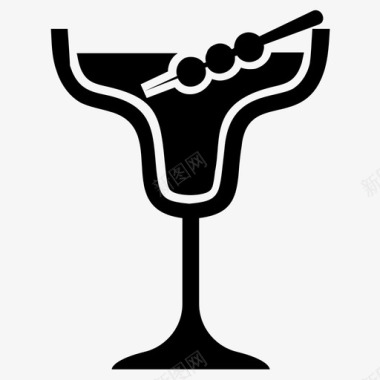马提尼鸡尾酒酒精饮料官方鸡尾酒图标图标
