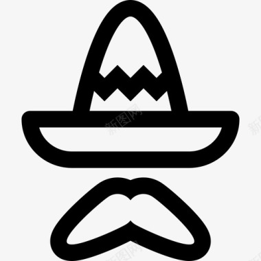 墨西哥帽墨西哥收藏品直系图标图标