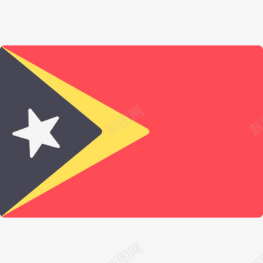 东帝汶国际旗帜长方形图标图标