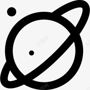 土星科学元素2粗体圆形图标图标
