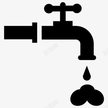 供水水龙头水流图标图标