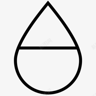 一半水滴血液水滴图标图标