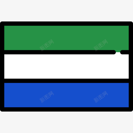 塞拉利昂旗帜收藏长方形图标svg_新图网 https://ixintu.com 塞拉利昂 旗帜收藏 长方形