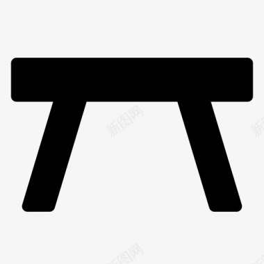 咖啡桌长凳家具图标图标