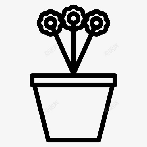 花瓶床卧室图标svg_新图网 https://ixintu.com 卧室 家人 床 睡觉 花瓶