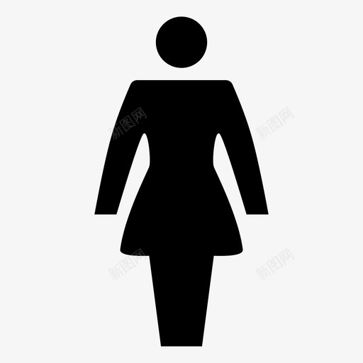 女厕所加州花园学校图标svg_新图网 https://ixintu.com 加州花园学校 厕所 女