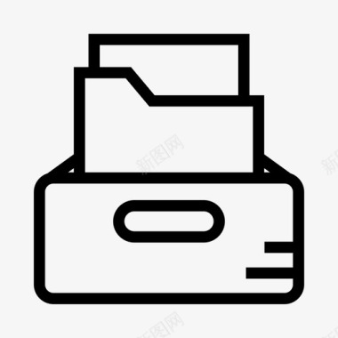 文件夹抽屉档案文件图标图标