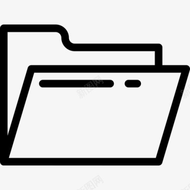 文件夹文本编辑器4线性图标图标