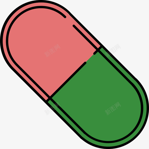 药丸医用14颜色128px图标svg_新图网 https://ixintu.com 医用14 药丸 颜色128px