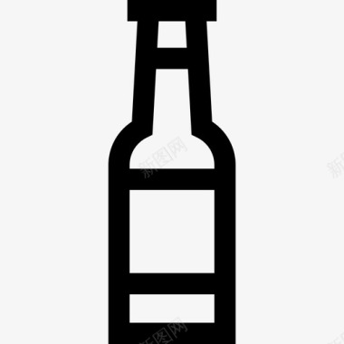 啤酒食品和餐厅收藏直系图标图标