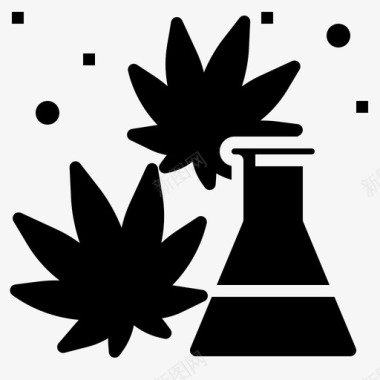 大麻提取实验实验室图标图标