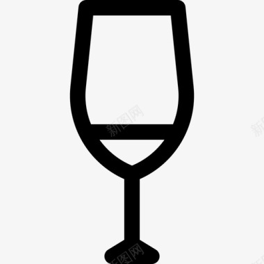 西拉酒杯食品线性酒庄元素图标图标