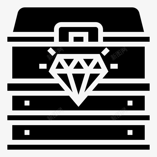 宝箱钻石游戏图标svg_新图网 https://ixintu.com 宝箱 游戏 游戏元素雕文 钻石