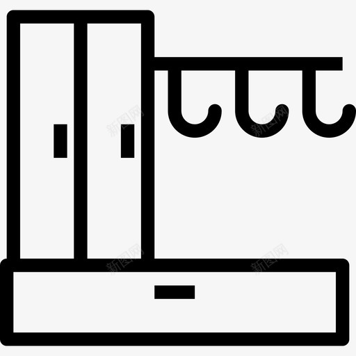 衣架家用和家具元件线性图标svg_新图网 https://ixintu.com 家用和家具元件 线性 衣架