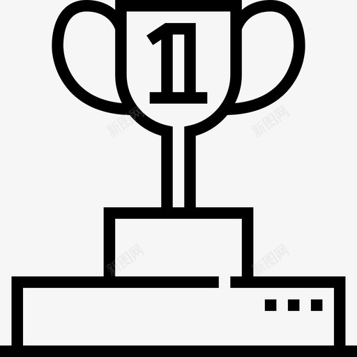 奖杯运动16直线型图标svg_新图网 https://ixintu.com 奖杯 直线型 运动16