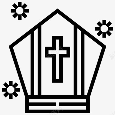皇冠仪式基督教图标图标