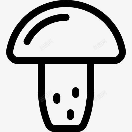 蘑菇秋季元素线状图标svg_新图网 https://ixintu.com 秋季元素 线状 蘑菇
