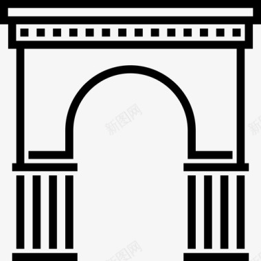 拱门城市5直线图标图标