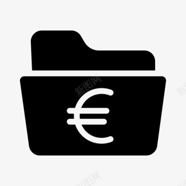 文件商业和金融欧元图标图标