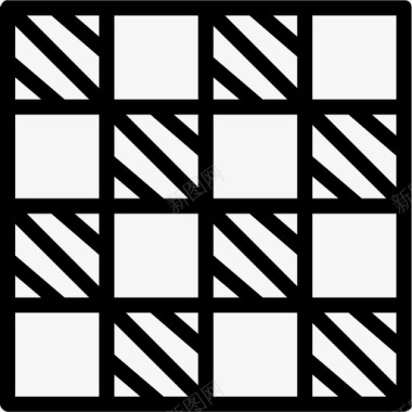 棋盘运动游戏3直线图标图标