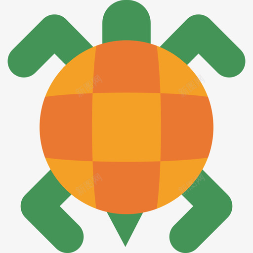 海龟动物海洋生物的扁平颜色图标svg_新图网 https://ixintu.com 动物 海洋生物的扁平颜色 海龟