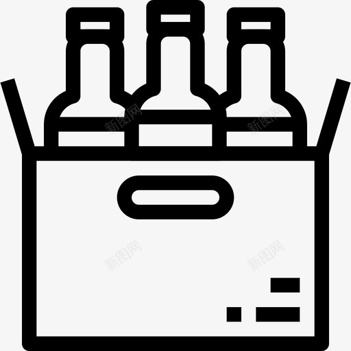 瓶子盒子板条箱图标svg_新图网 https://ixintu.com 商店 商店和商店 板条箱 瓶子 盒子 饮料