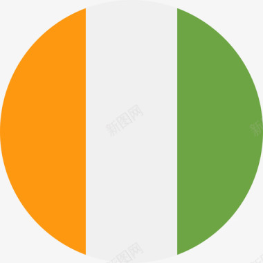 象牙海岸国旗圆形图标图标