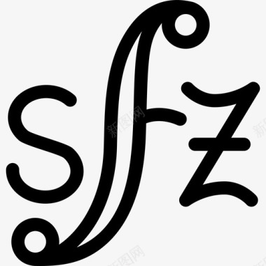 斯福尔赞多音乐符号其他图标图标