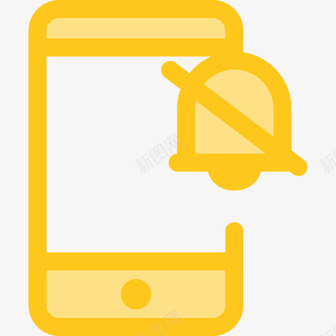 智能手机触点6黄色图标图标