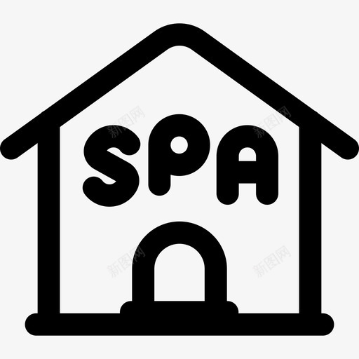 Spa健康和Spa2线性图标svg_新图网 https://ixintu.com Spa 健康和Spa2 线性