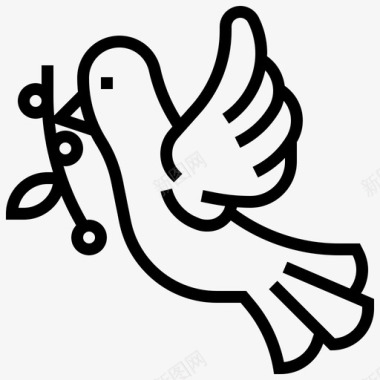 鸽子小鸟基督教图标图标