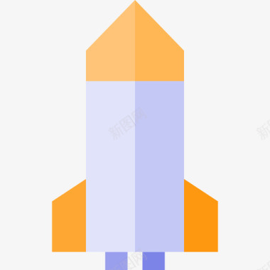 火箭船运输设备平板图标图标