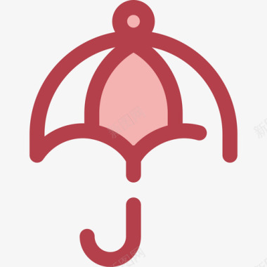 雨伞慈善7号红色图标图标
