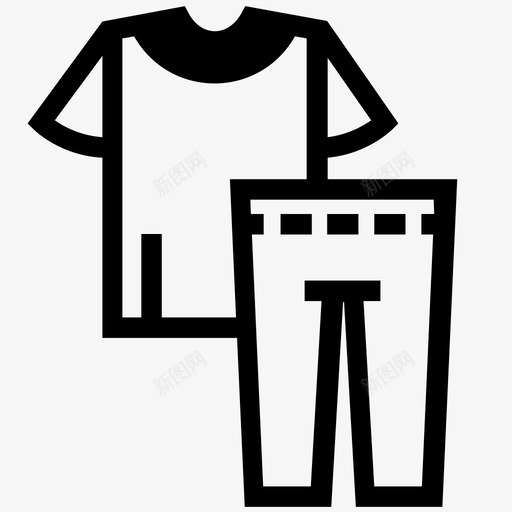 服装服装店套装图标svg_新图网 https://ixintu.com 套装 服装 服装店 衣服图标 衬衫 裤子