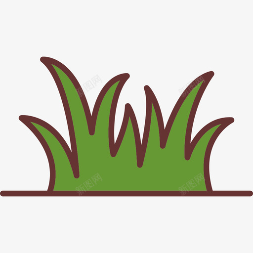 草线性园艺元素其他图标svg_新图网 https://ixintu.com 其他 小草icon 线性园艺元素 草